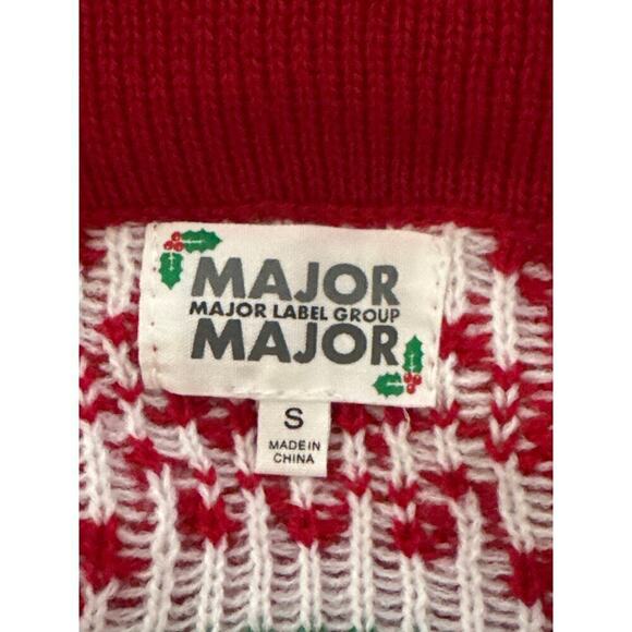 Major Super Christmas‎ Santa Claus Skirt Red Green Women's Small NWOT - Picture 6 of 7